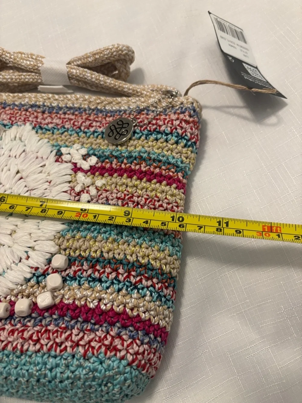 Sak Lumi Convertible Multi Colored Crossbody Bag hand-crocheted exterior NWT